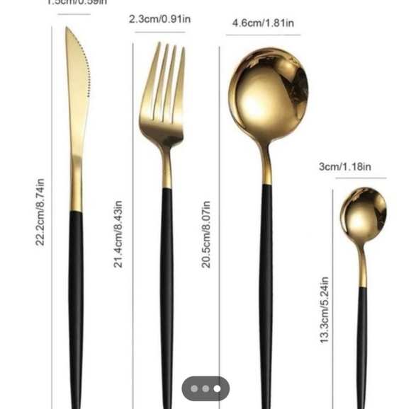 Gold flatware set - Picture 4 of 4